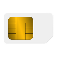 Sim card in hand PNG image