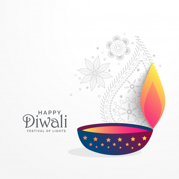 Creative Diwali Festival Greeting Background With Diya - Simple Diya, Transparent background PNG HD thumbnail