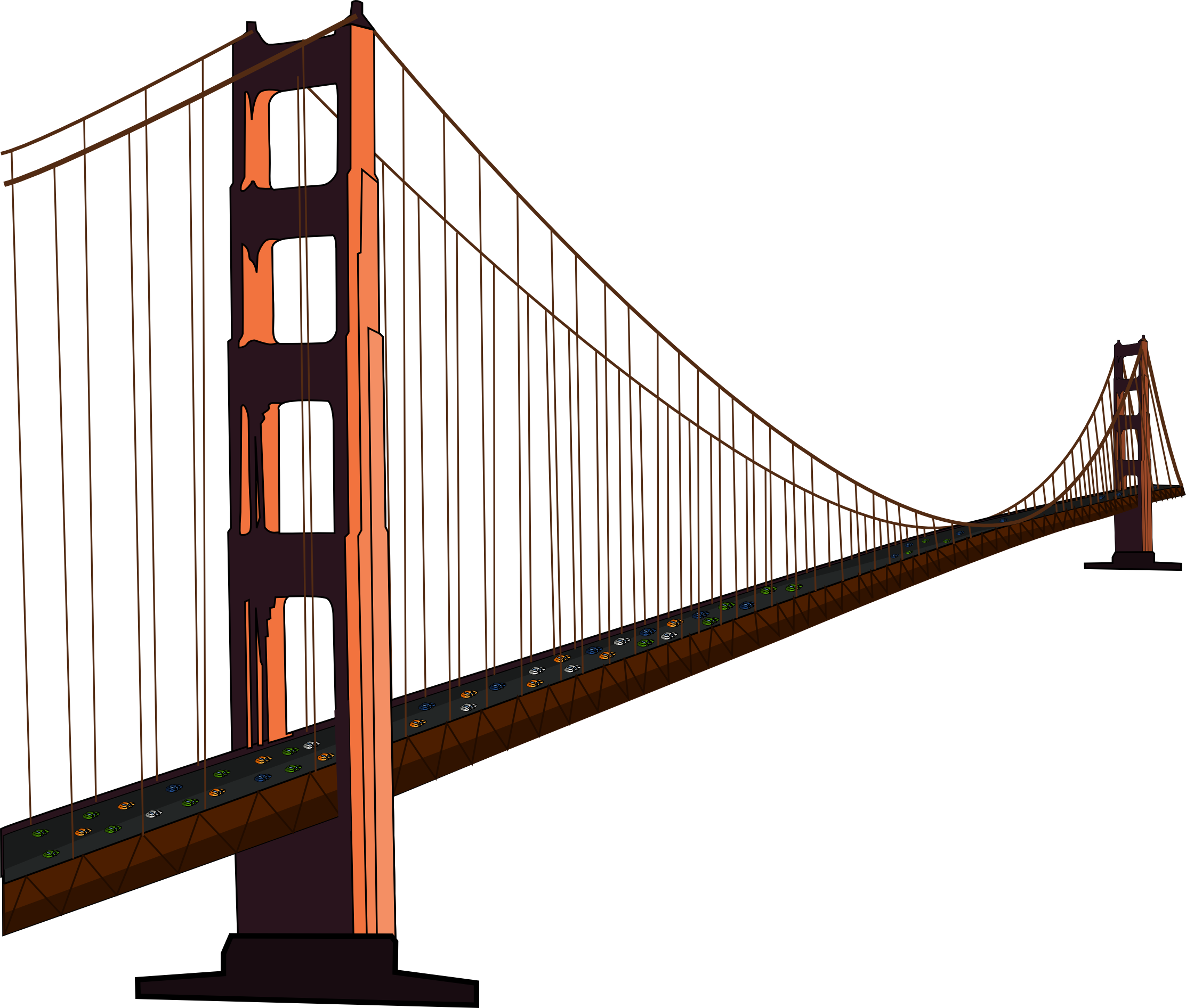 Child drawing of Golden Gate 