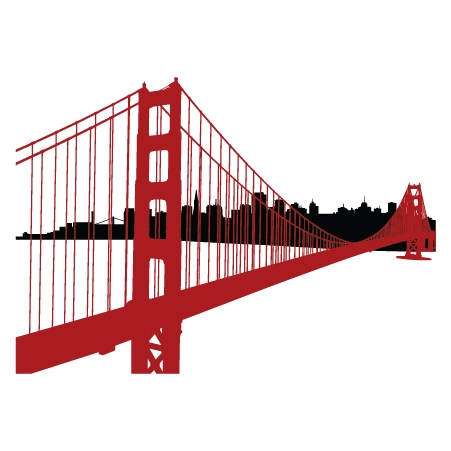 Simple Golden Gate Bridge PNG