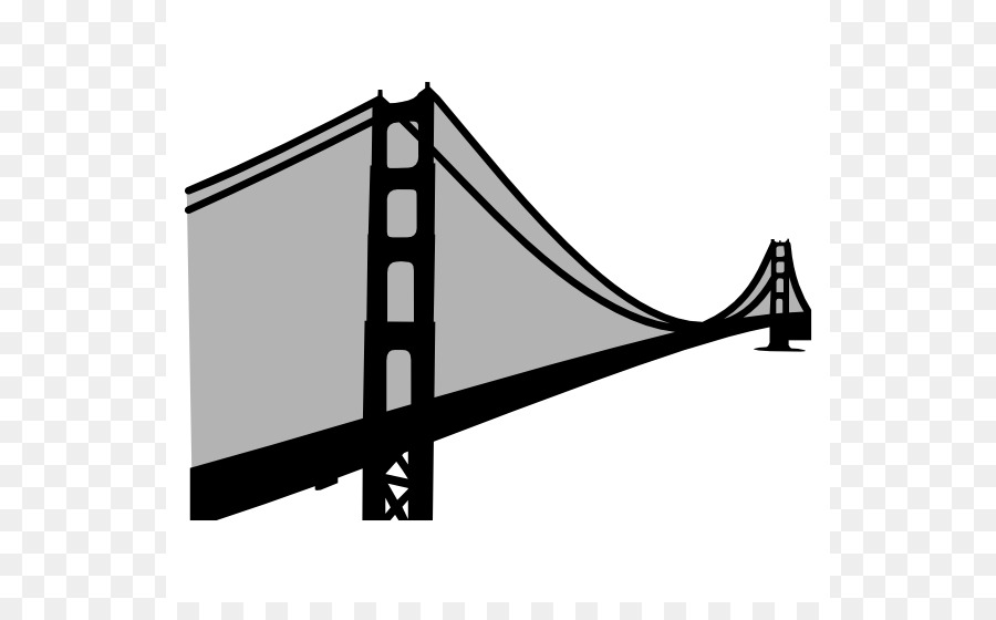 Golden Gate Bridge Suspension Bridge Clip Art   Simple Bridge Cliparts - Simple Golden Gate Bridge, Transparent background PNG HD thumbnail