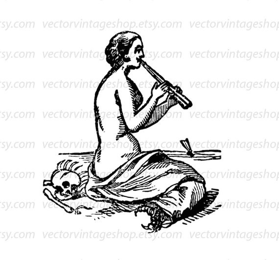 Siren Myth Vector Graphic Instant Download, Ancient Mythology Female Clip Art, Victorian Illustration Jpeg Png Eps Web1728Bk - Siren Mythology, Transparent background PNG HD thumbnail