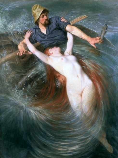 Mermaid, Water, Creature, Wom