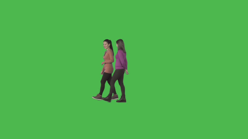 Two Girls Walk And Talk Together. Isolated On Transparent Background. File Format   . - Sister, Transparent background PNG HD thumbnail