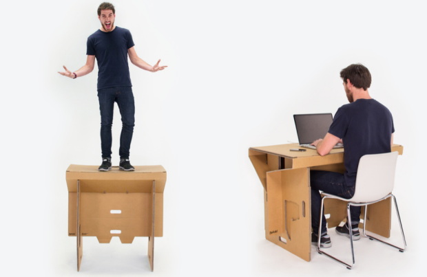 Standing On A Cardboard Desk - Sit At Desk, Transparent background PNG HD thumbnail