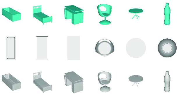 View Examples Of Six 3D Objects With Different Discriminativeness. The First - Six Objects, Transparent background PNG HD thumbnail
