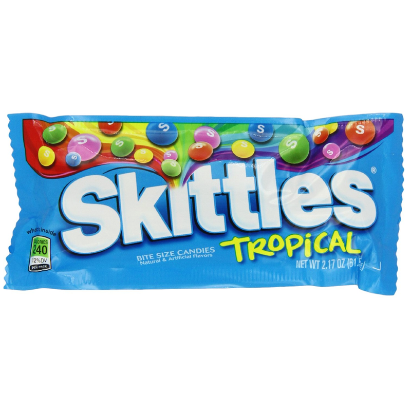 Skittles Tropical 2.17Oz (61.5G) - Skittles, Transparent background PNG HD thumbnail