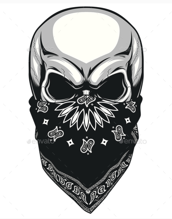 Skull Bandana.png (558×713) - Skull Tattoo, Transparent background PNG HD thumbnail