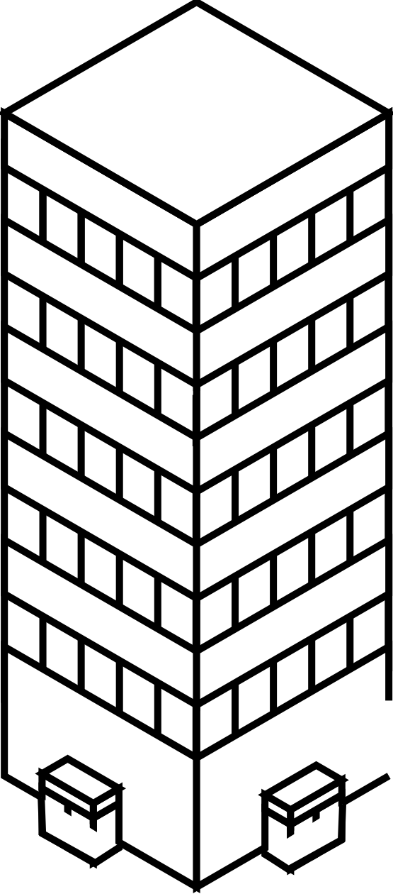 Pin Skyscraper Clipart Black And White #6 - Skyscraper Black And White, Transparent background PNG HD thumbnail