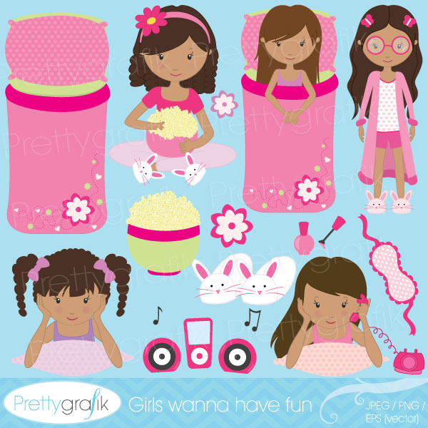 Sleepover Clip Art Free Clipart Sleepover Clipart Collection Items Similar To Slumber Music Clipart - Sleepover, Transparent background PNG HD thumbnail