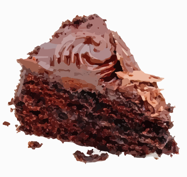 Black Forest cake slice - PNG