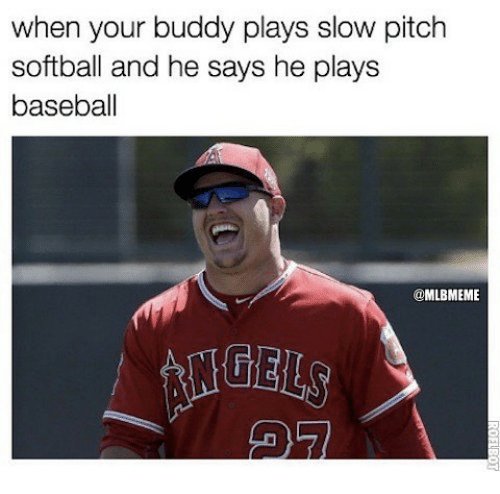 Baseball, Mlb, And Pitch: When Your Buddy Plays Slow Pitch Softball And He Says He Plays Baseball @mlbmeme - Slowpitch Softball Player, Transparent background PNG HD thumbnail