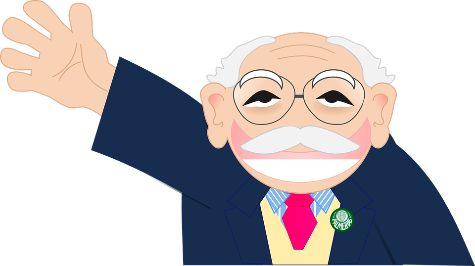 Man Old Smile Wave Beckon Hair Gray - Smile And Wave, Transparent background PNG HD thumbnail