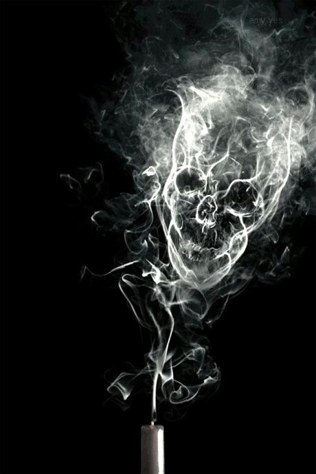 Smoke On Black Background - H