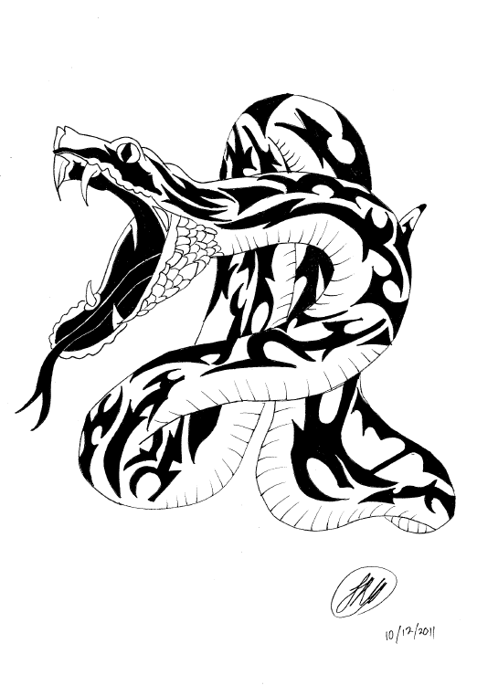 Snake Tattoo Design By Fatlittleseal Hdpng.com  - Snake Tattoo, Transparent background PNG HD thumbnail