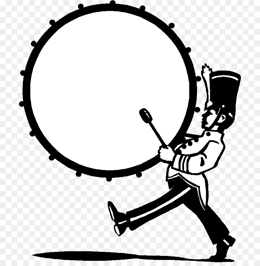 Snare Drum PNG Black And White - Marching Band Marching