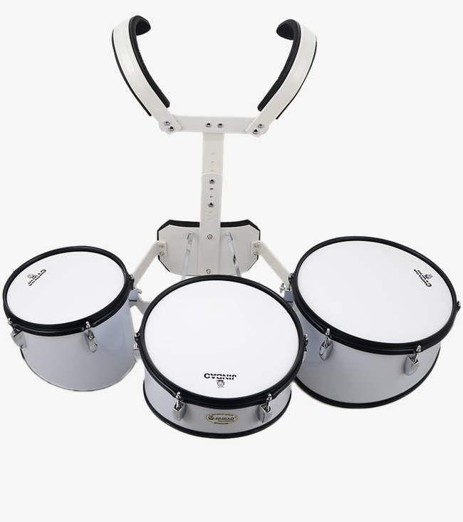 Snare Drum PNG Black And White - White Snare Drum Front