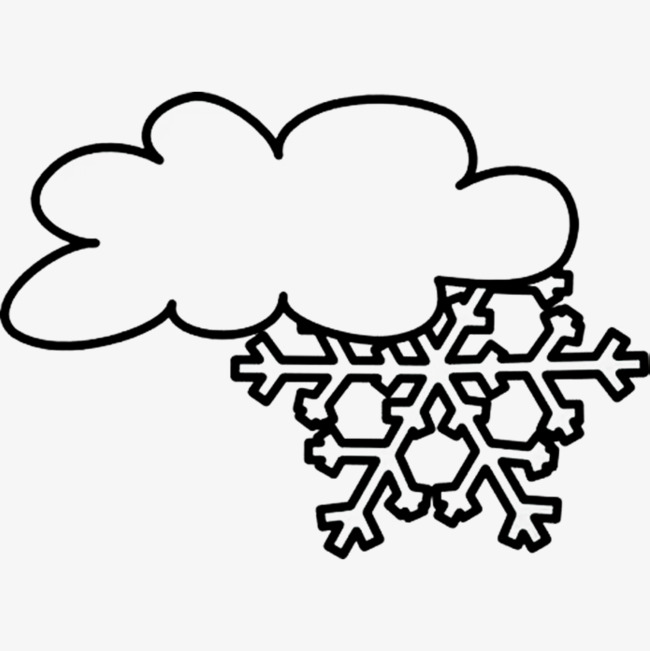 Hand Painted Snow Clouds Simple Strokes, Cloud, Flaky Clouds, Auspicious Clouds Png Image - Snow Cloud Black And White, Transparent background PNG HD thumbnail