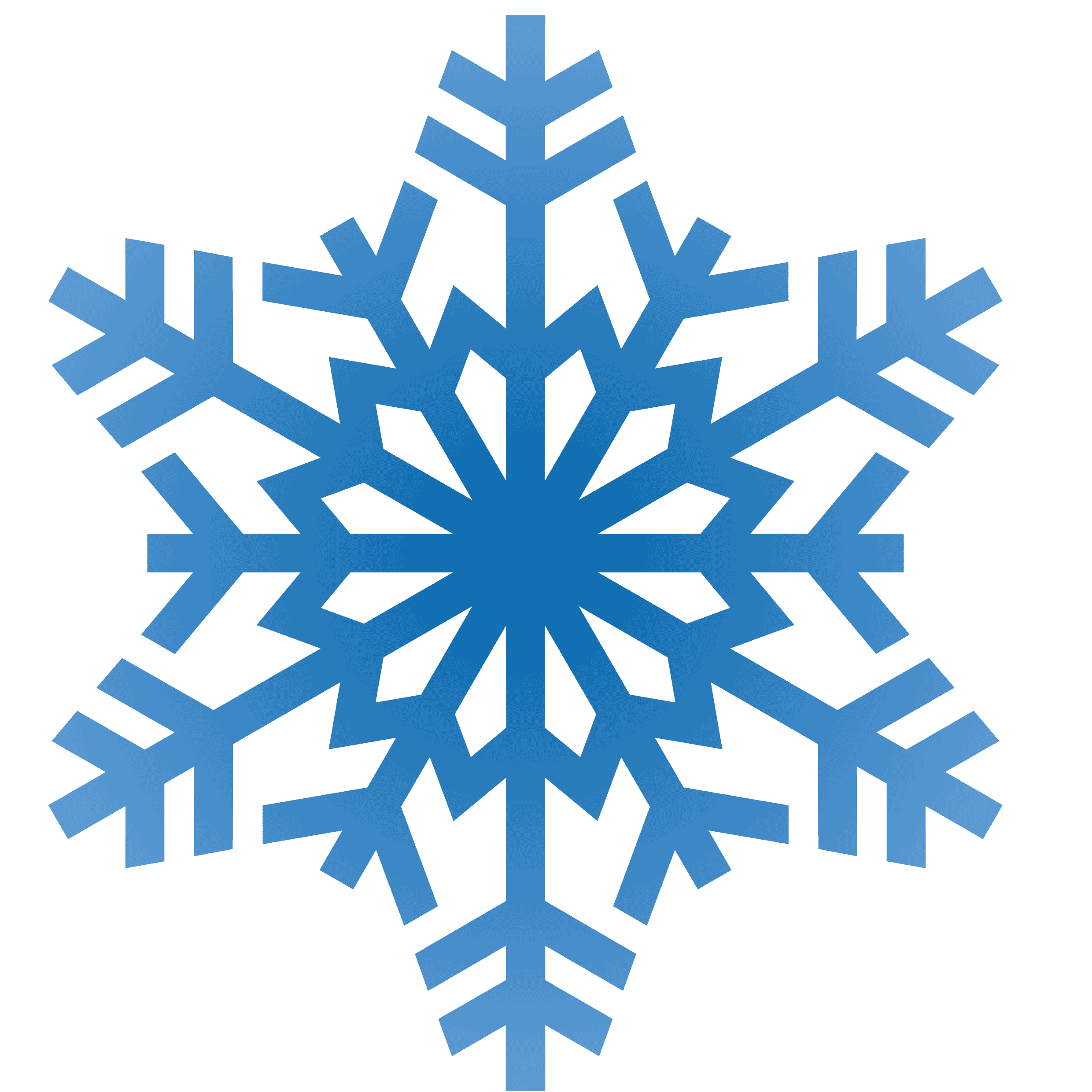 Branched Snowflake Stencil   18 Inch (At Longest Point)   10 Mil Medium Duty. 18 Inch (At Longest Point). - Snowflake, Transparent background PNG HD thumbnail