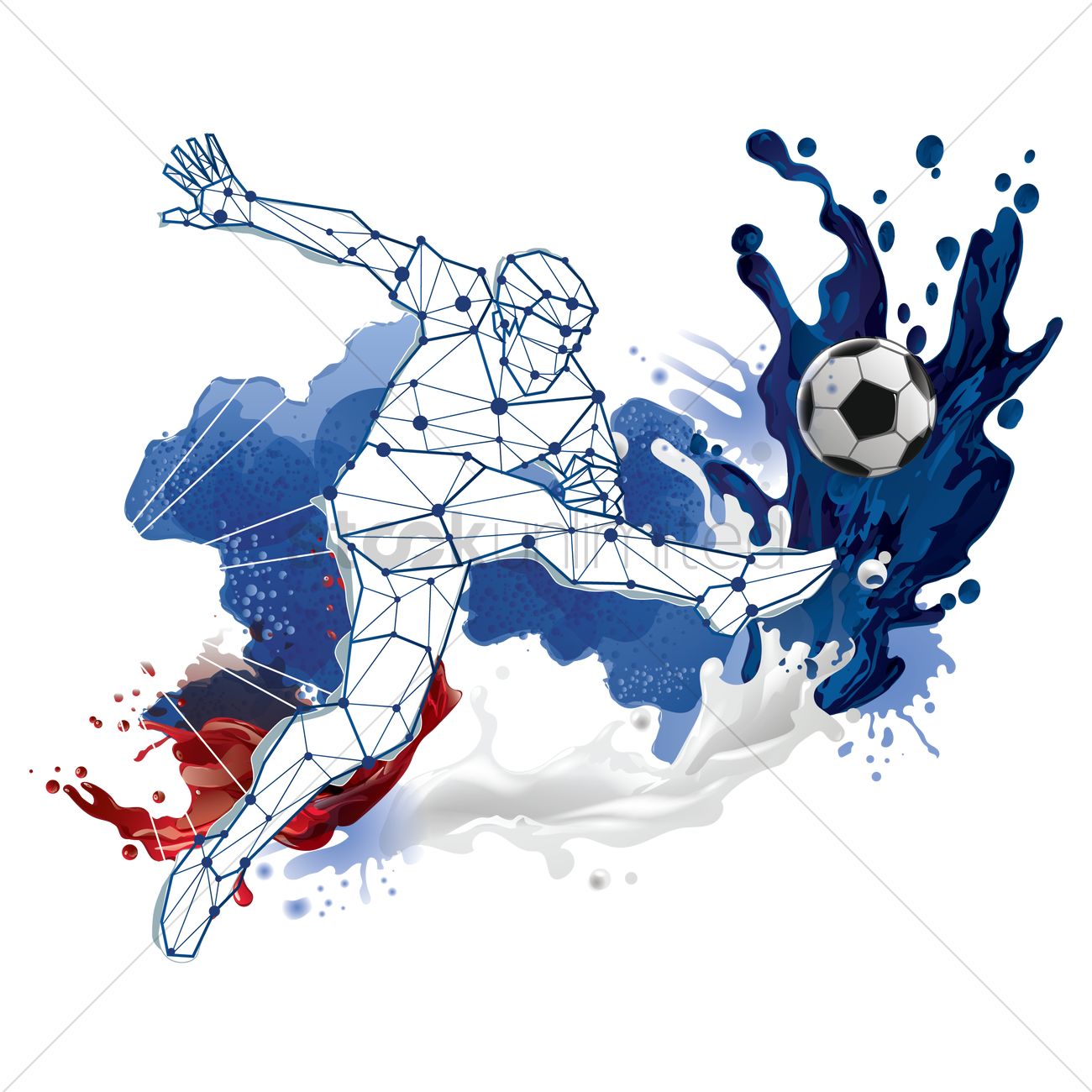 Soccer player shooting silhou