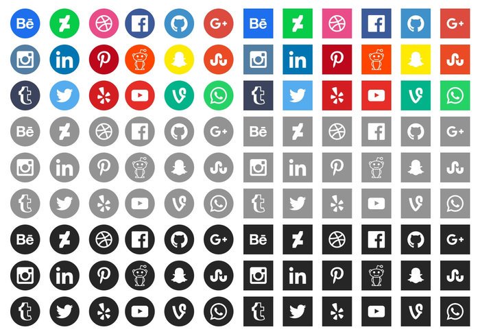 Free Social Media Icons - Social Icons, Transparent background PNG HD thumbnail
