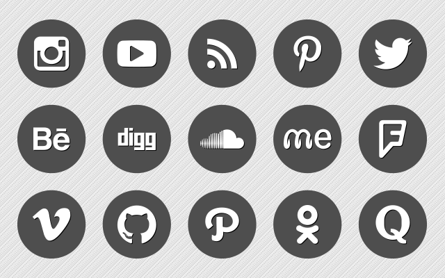 200 Premium Round Vector Social Media Icons - Social Media Vector, Transparent background PNG HD thumbnail