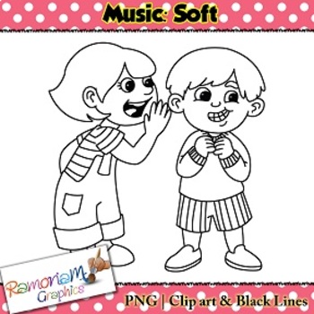 Soft Sound Clipart Black And White 4 - Soft Sound Black And White, Transparent background PNG HD thumbnail
