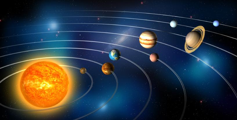 realistic solar system tattoo