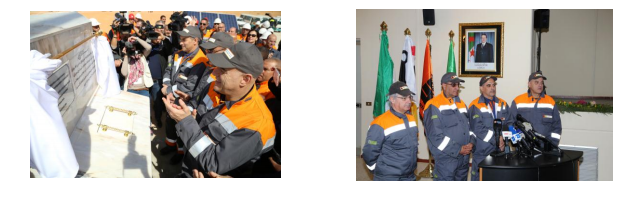 . Hdpng.com Descalzi In Foreground (Left Photo), And Standing Far Right (Right Photo) Standing Next To Sonatrach Ex Ceo Amine Mazouzi (Photo Credit: Sonatrach) - Sonatrach, Transparent background PNG HD thumbnail