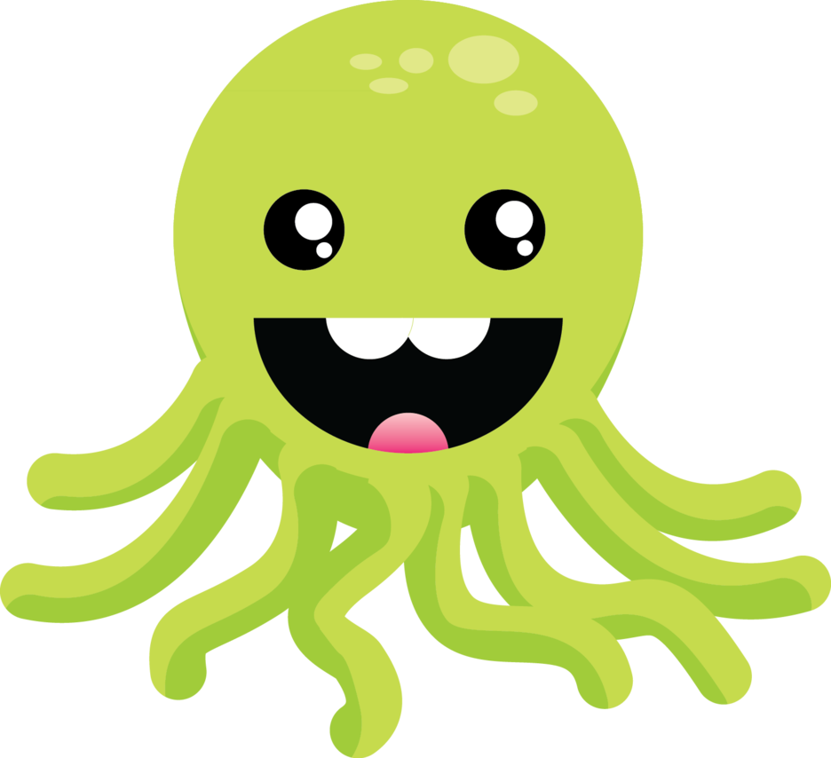 Cute Green Octopus By Nameisraj Hdpng.com  - Sotong, Transparent background PNG HD thumbnail