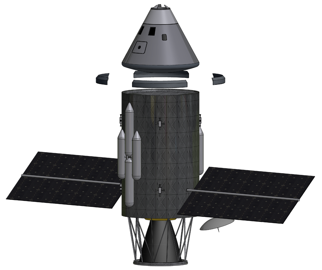 File:mars Spacecraft Csm Exploaded Diagram1.png - Space Craft, Transparent background PNG HD thumbnail
