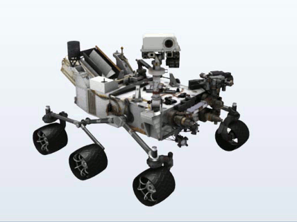 Curiosity Rover 3D Model - Space Rover, Transparent background PNG HD thumbnail