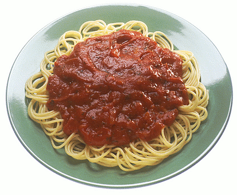 Ready to eat spaghetti with k
