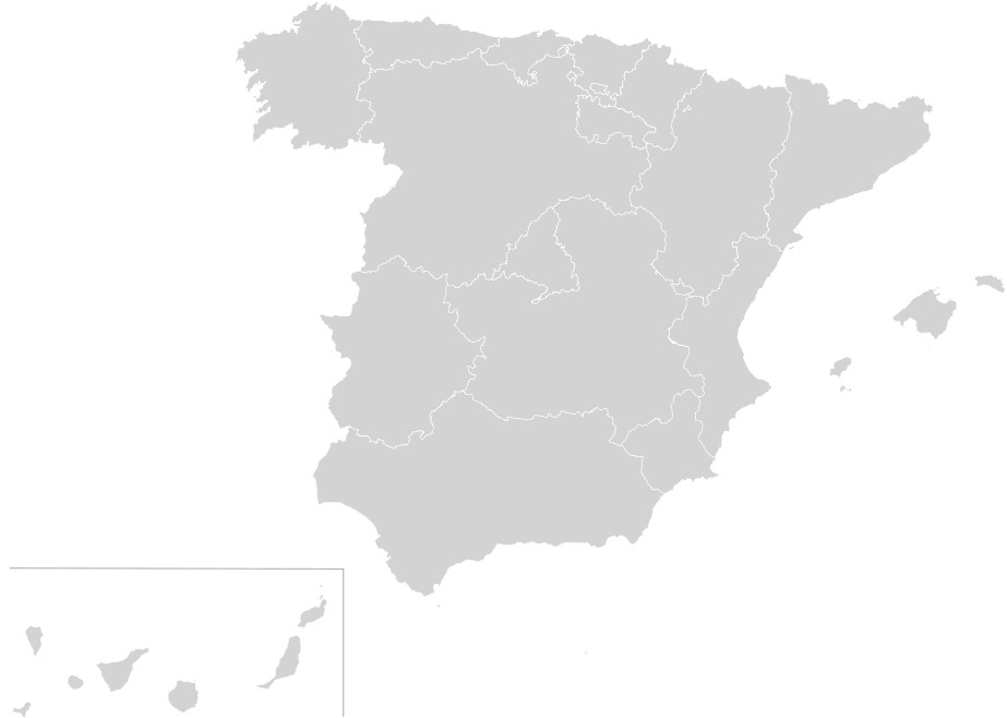 Modified Version Of Blank Spain Map (Autonomous Communities).svg - Spain, Transparent background PNG HD thumbnail