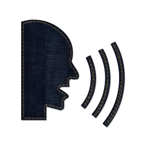 Filename: 064259 High Resolution Dark Blue Denim Jeans Icon People Things Speech.png - Speaking, Transparent background PNG HD thumbnail