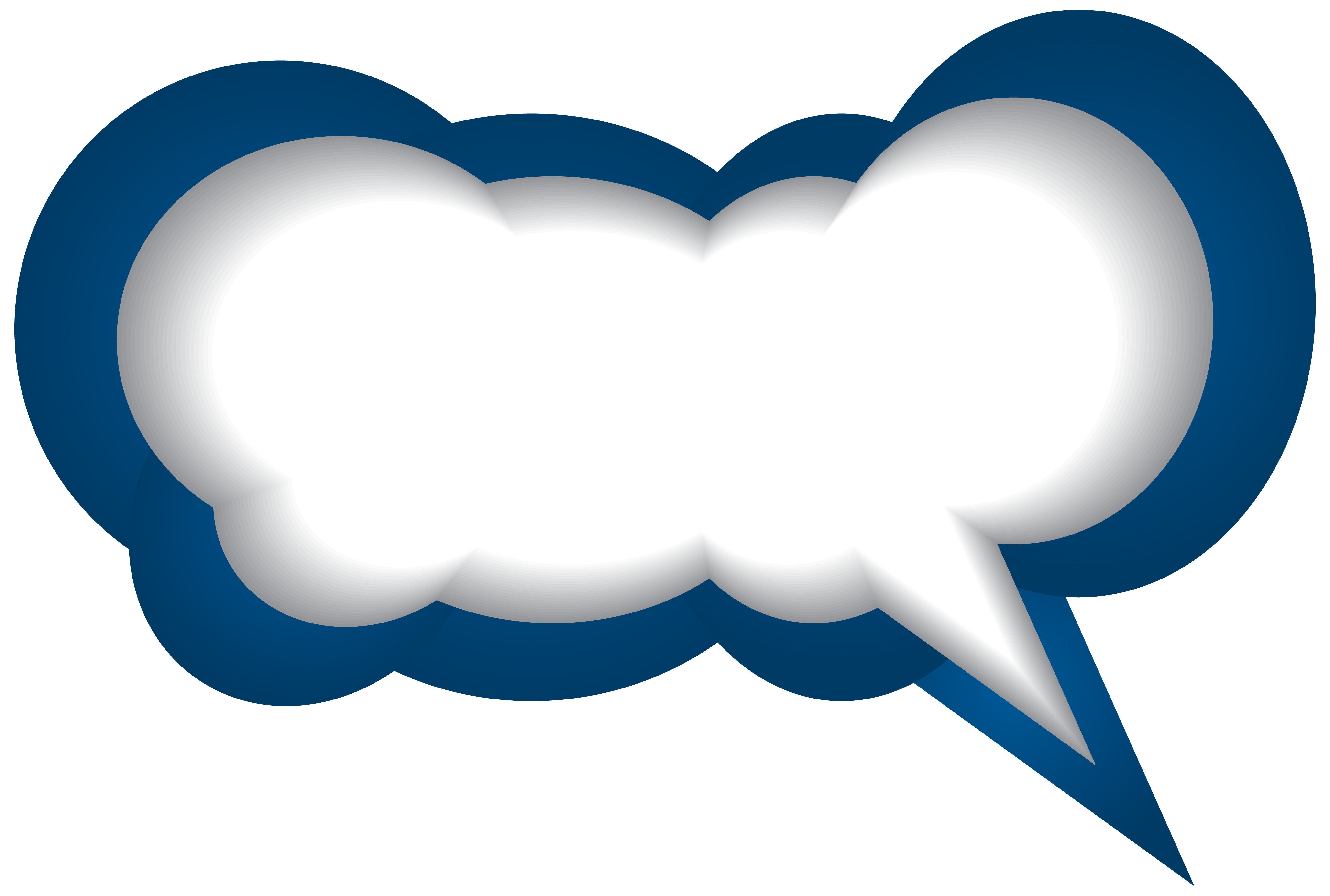 Speech Bubble Blue White Png Clip Art Image | Gallery Yopriceville   High Quality - Speech Bubble, Transparent background PNG HD thumbnail