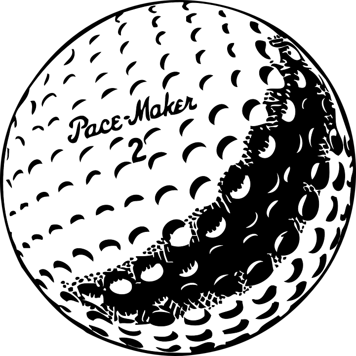Golf, Ball, White, Recreation, Shot, Golfer, Hobby - Sphere Black And White, Transparent background PNG HD thumbnail
