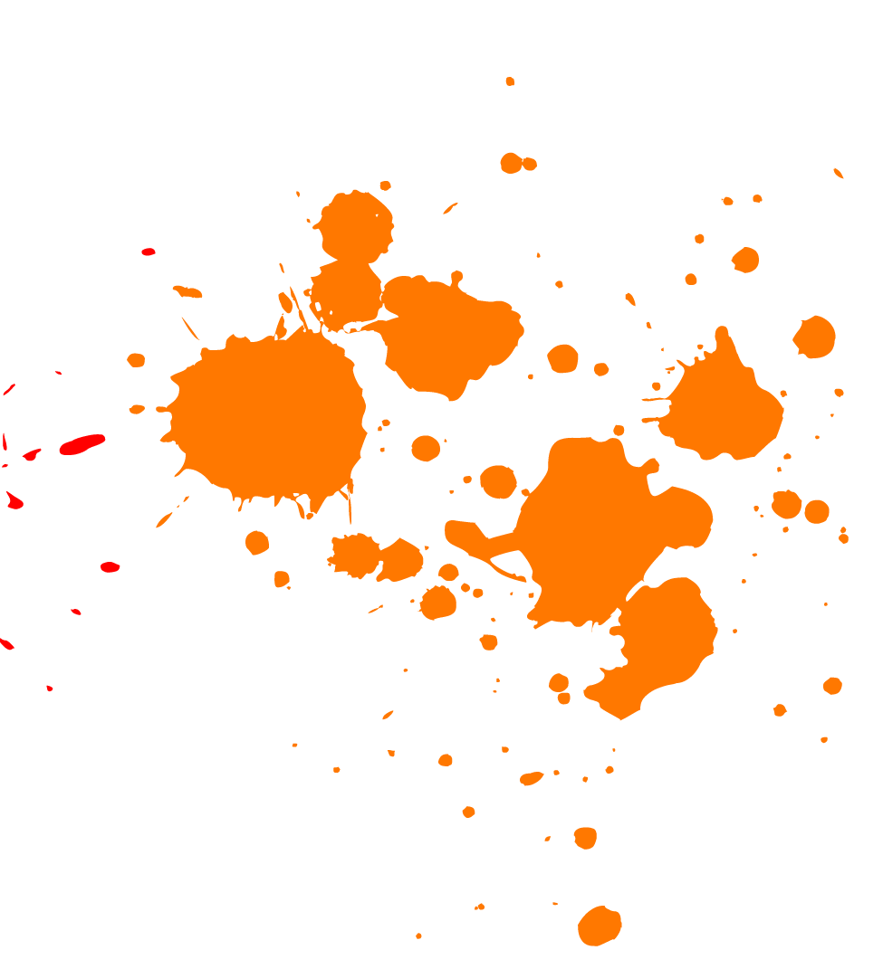 Orange Paint Splatter - Splatter, Transparent background PNG HD thumbnail