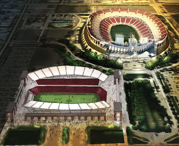 A Very Preliminary Concept Drawing Of What The Soccer Stadium May Look Like. - Sports Arena, Transparent background PNG HD thumbnail