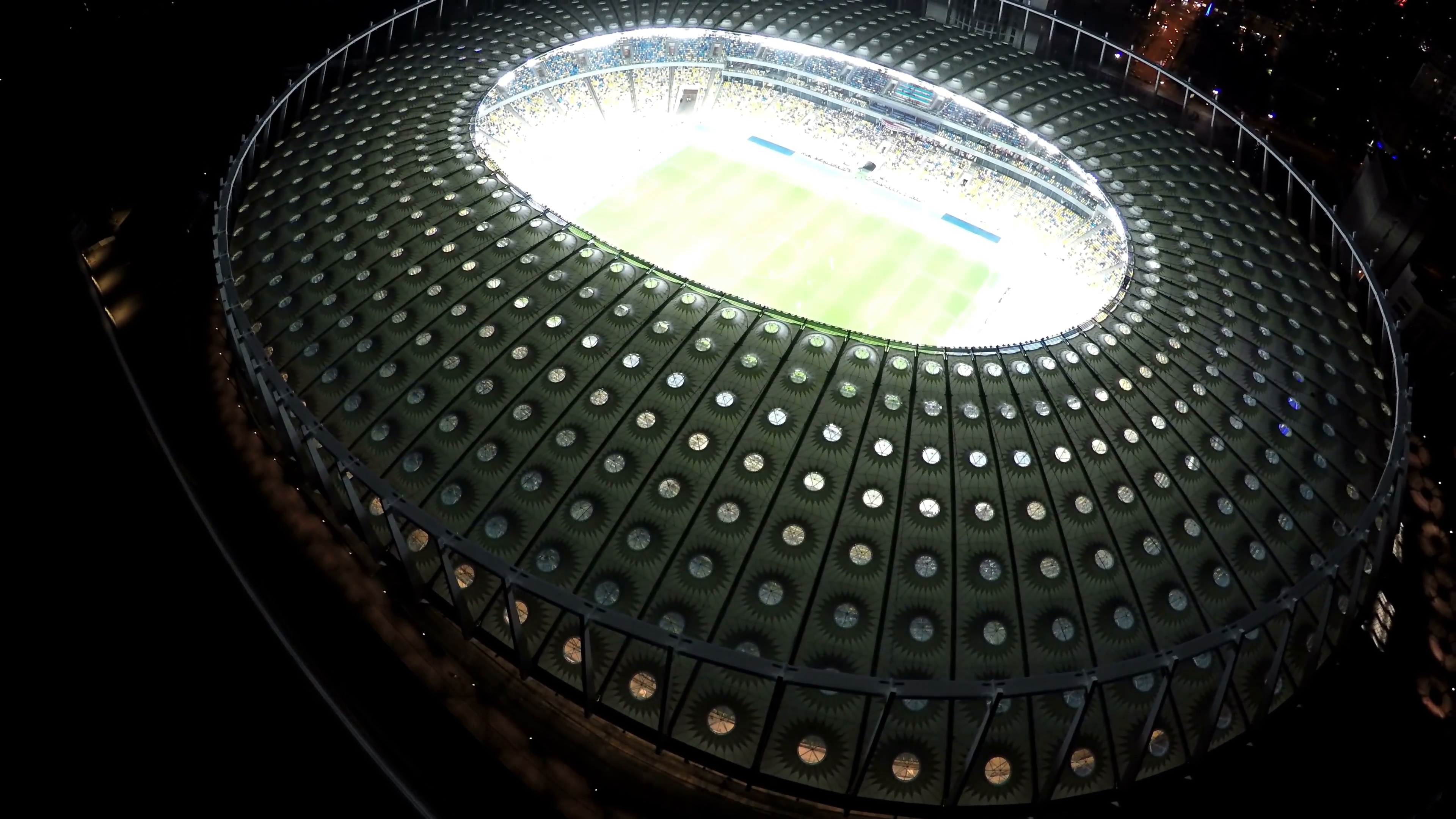 Football Match At Modern Sports Arena, Night Time Illumination, View From Above Stock Video Footage   Videoblocks - Sports Arena, Transparent background PNG HD thumbnail
