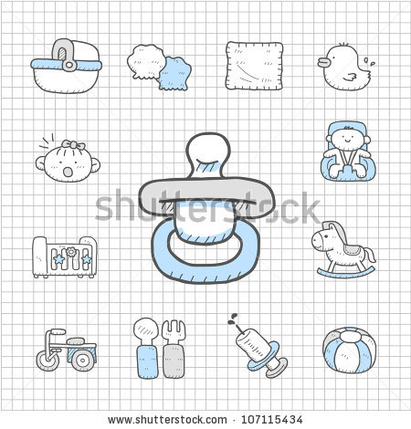 Stock Vector : Spotless Series | Hand Drawn Baby,toy Icon Set - Spotless Vector, Transparent background PNG HD thumbnail