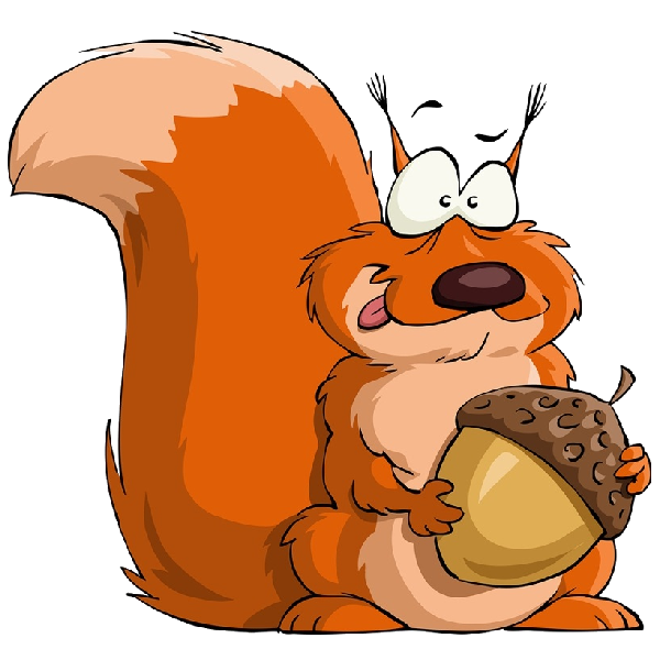 Pin Nut Clipart Animated #13 - Squirrel With Nut, Transparent background PNG HD thumbnail