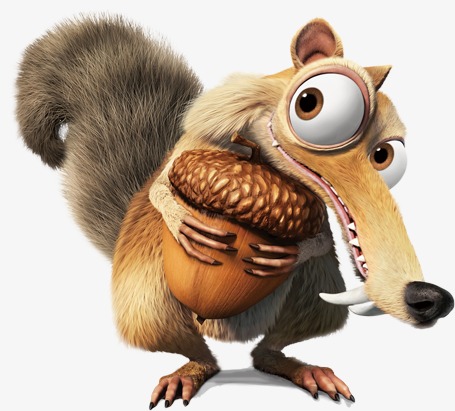 Squirrel, Cartoon Animals, Squirrels Eat Nuts Free Png Image - Squirrel With Nut, Transparent background PNG HD thumbnail