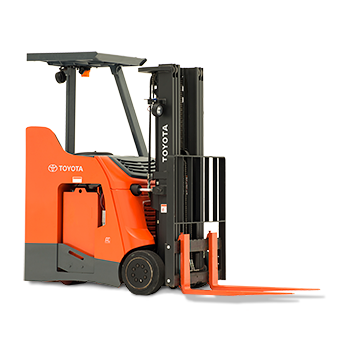 3 Wheel Electric Toyota Forklift - Stand Up Forklift, Transparent background PNG HD thumbnail