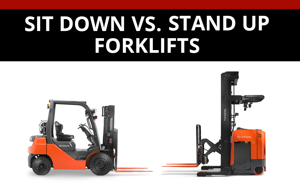 Sit Down Vs Stand Up Forklifts U2013 Which Is Best? - Stand Up Forklift, Transparent background PNG HD thumbnail