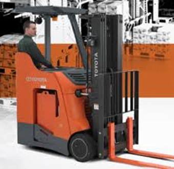 Toyota 8 Series Electric Stand Up Rider Forklift - Stand Up Forklift, Transparent background PNG HD thumbnail