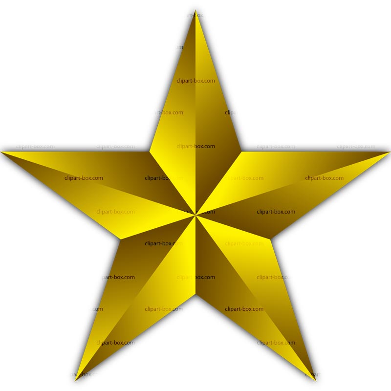 Pin Stare Clipart Golden #4 - Star, Transparent background PNG HD thumbnail