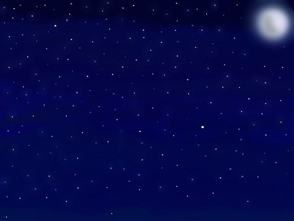 Starry night sky animation wi