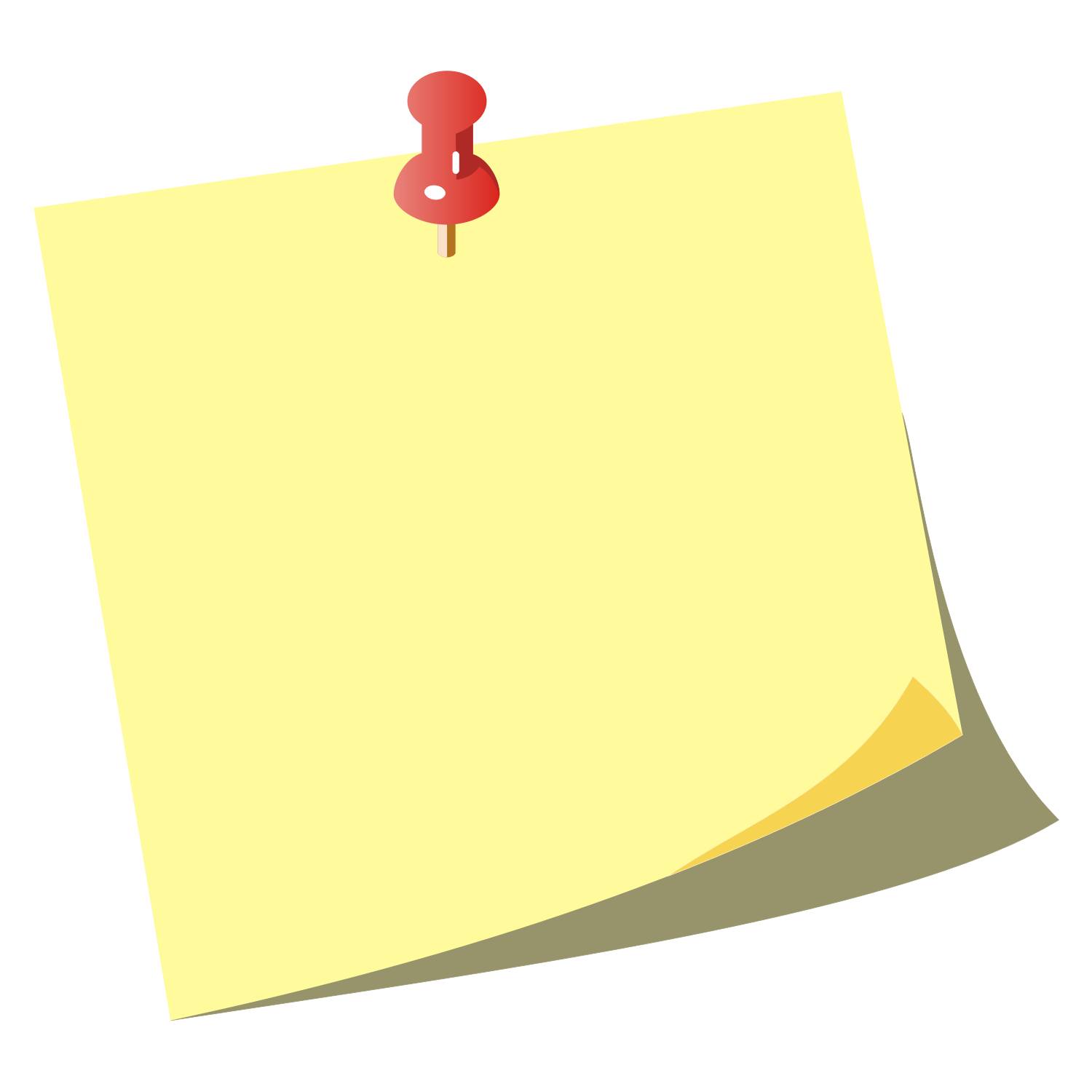 Sticky Note Clipart - Stickynotes, Transparent background PNG HD thumbnail