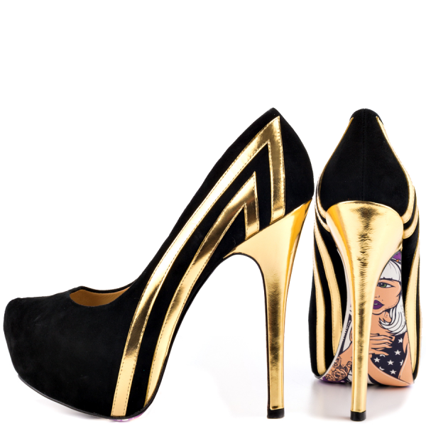 . Hdpng.com Black And Gold Stilettos   Plus Size Heels | Size 11 Heels | Size 12 Heels Hdpng.com  - Stilettos, Transparent background PNG HD thumbnail